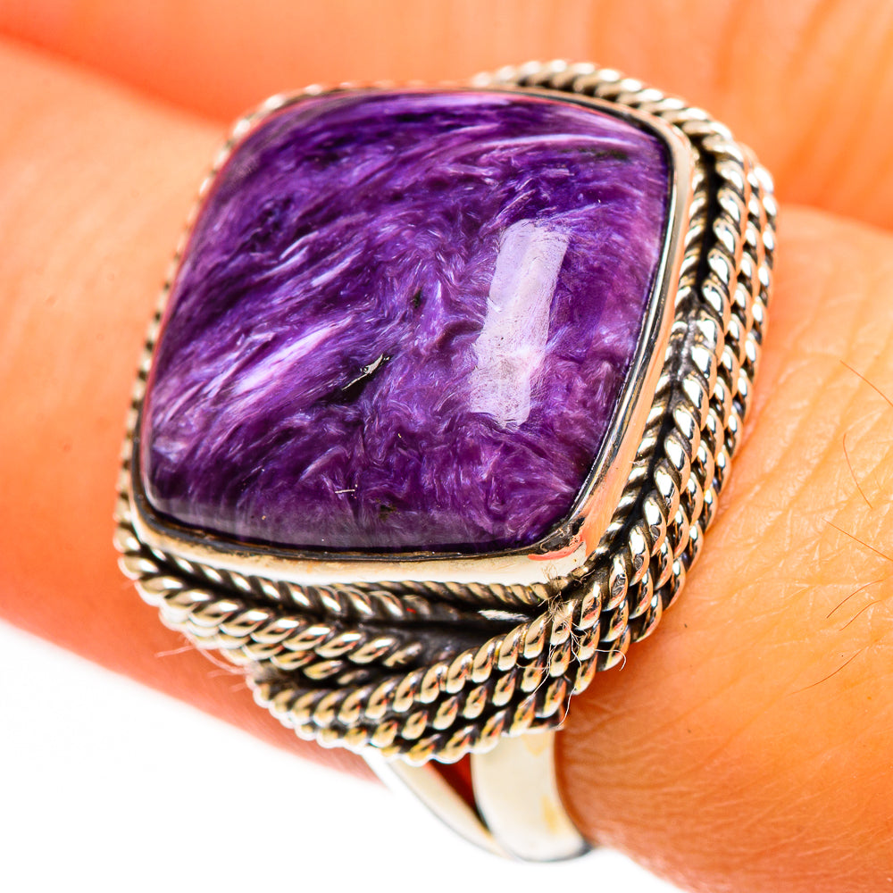 Charoite Rings handcrafted by Ana Silver Co - RING111197