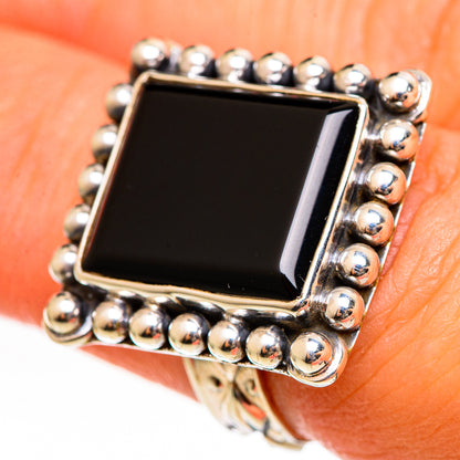 Black Onyx Rings handcrafted by Ana Silver Co - RING111200
