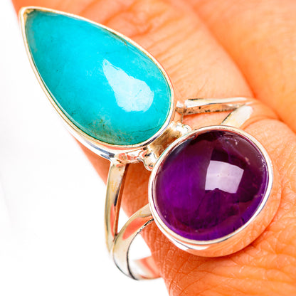 Peruvian Amazonite Rings handcrafted by Ana Silver Co - RING111207