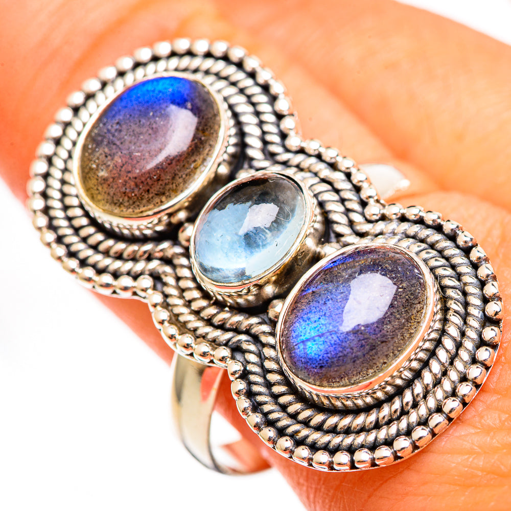 Labradorite Rings handcrafted by Ana Silver Co - RING111213