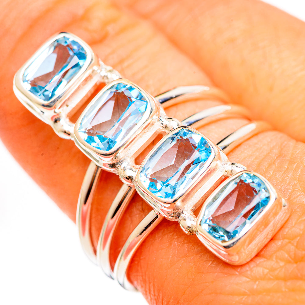 Blue Topaz Rings handcrafted by Ana Silver Co - RING111214