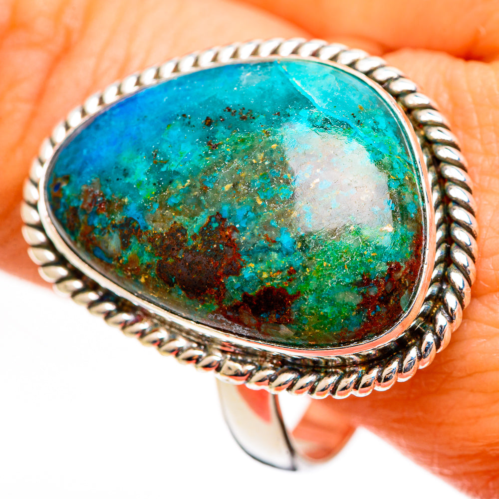 Chrysocolla Rings handcrafted by Ana Silver Co - RING111215