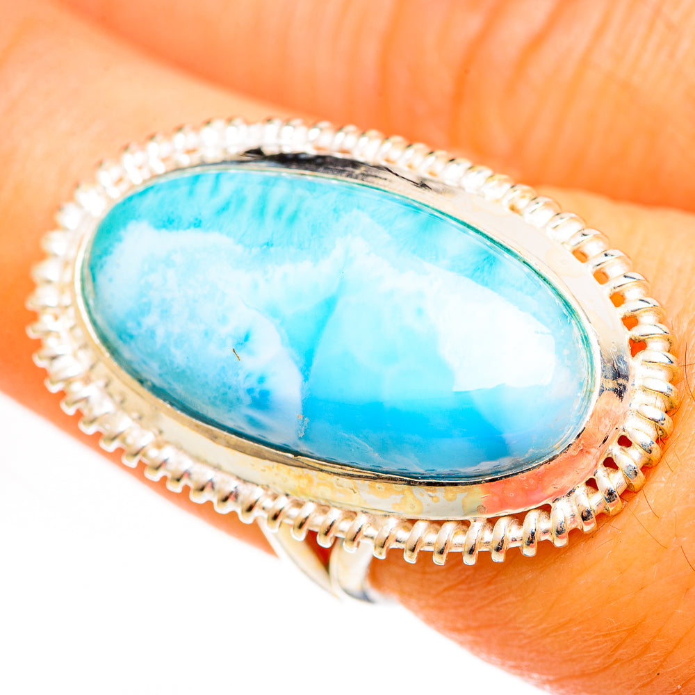 Larimar Rings handcrafted by Ana Silver Co - RING111217