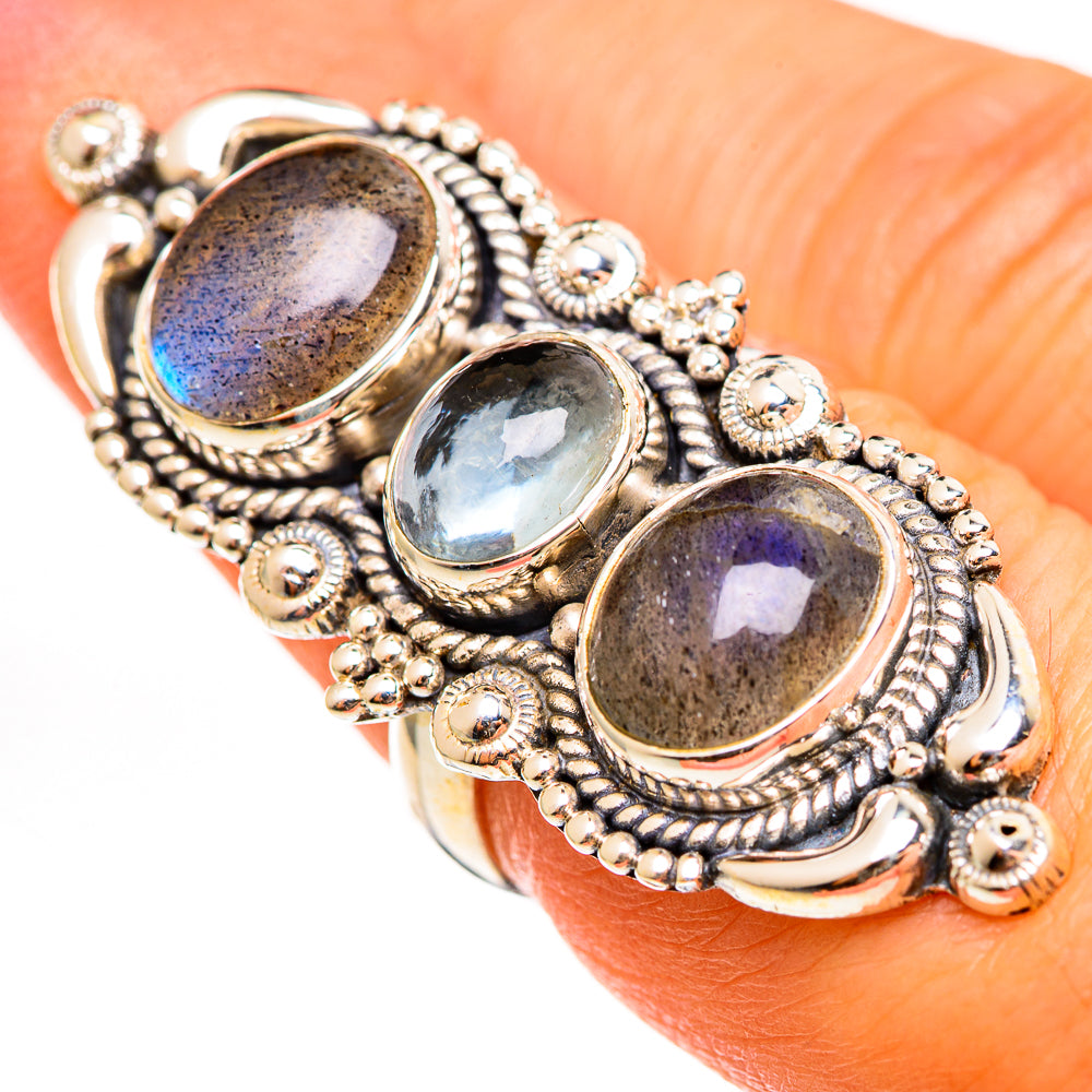 Labradorite Rings handcrafted by Ana Silver Co - RING111222