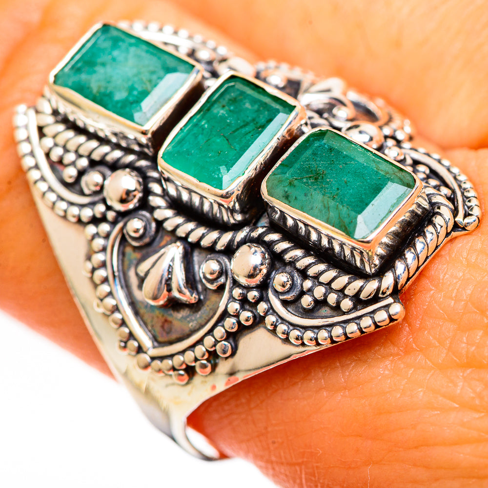 Emerald Rings handcrafted by Ana Silver Co - RING111229