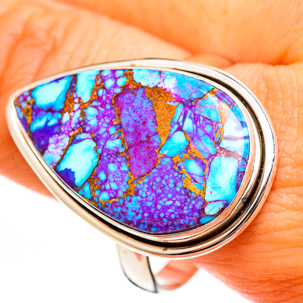 Purple Copper Turquoise Rings handcrafted by Ana Silver Co - RING111249