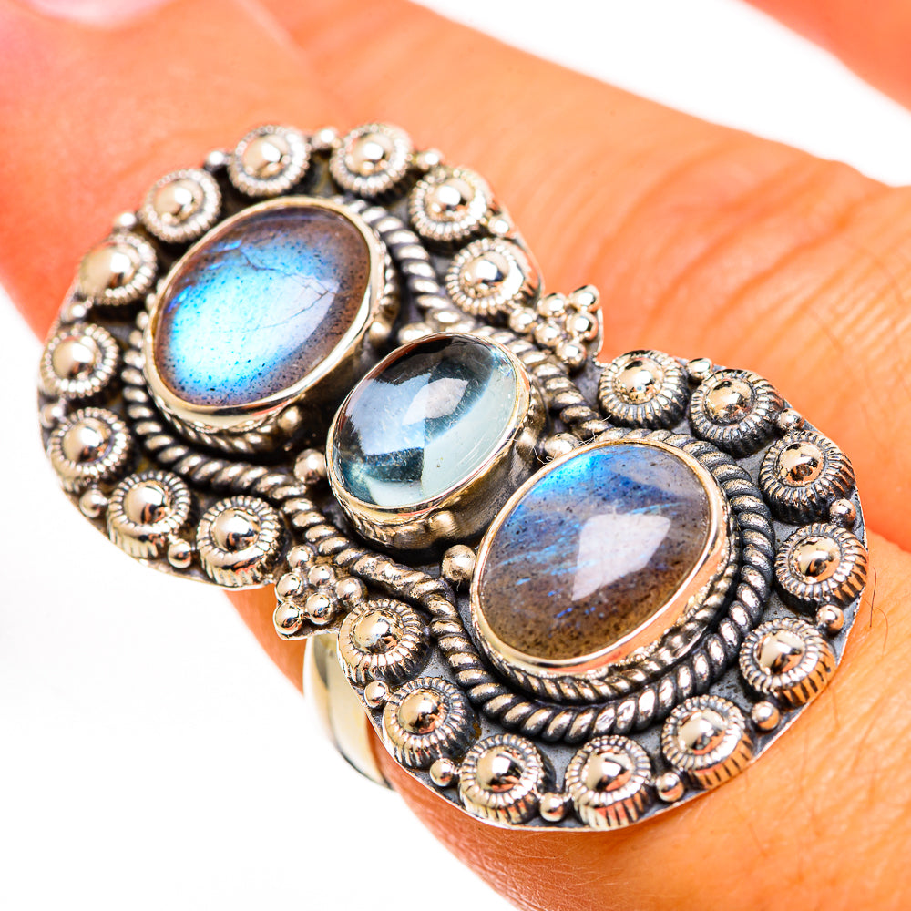 Labradorite Rings handcrafted by Ana Silver Co - RING111260