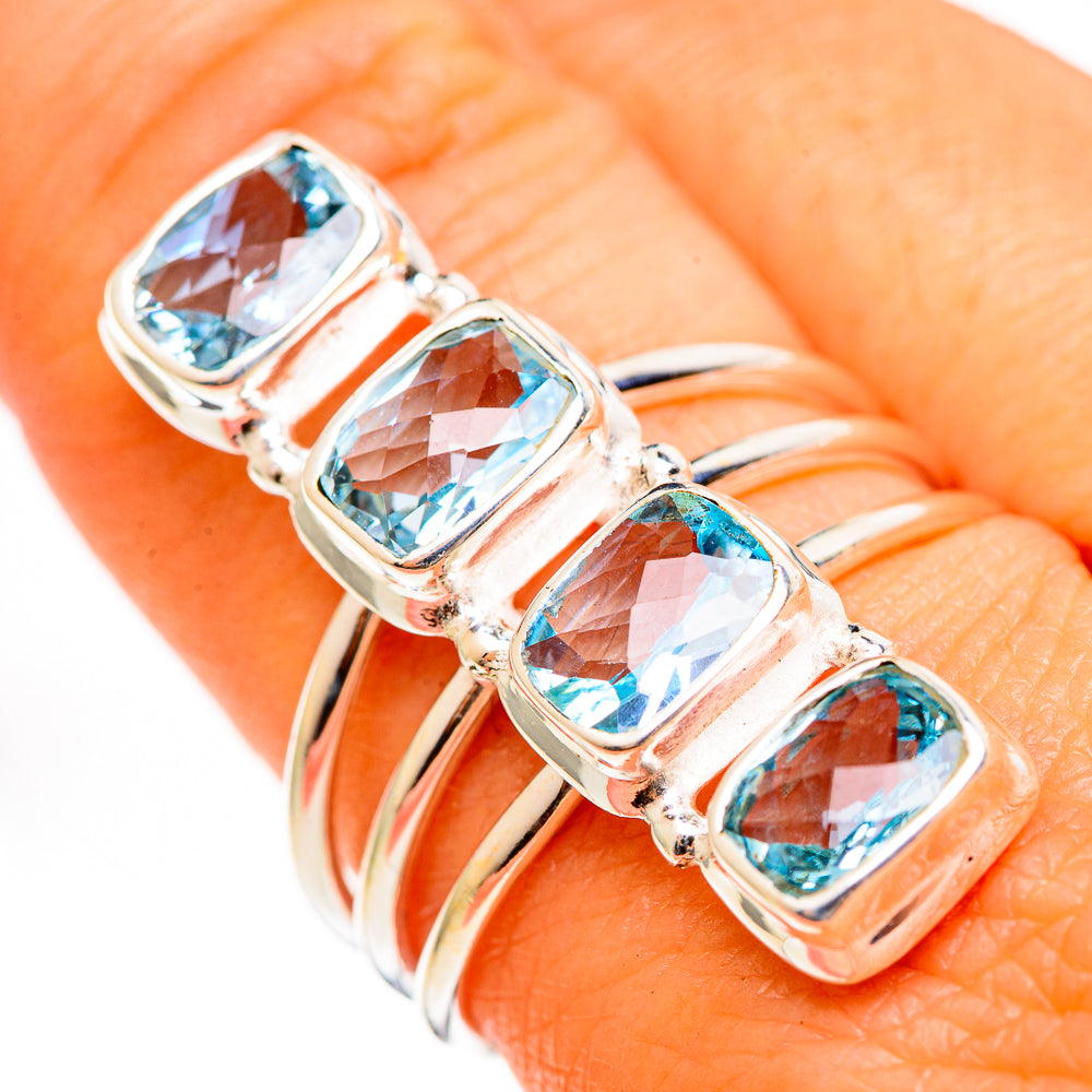 Blue Topaz Rings handcrafted by Ana Silver Co - RING111265