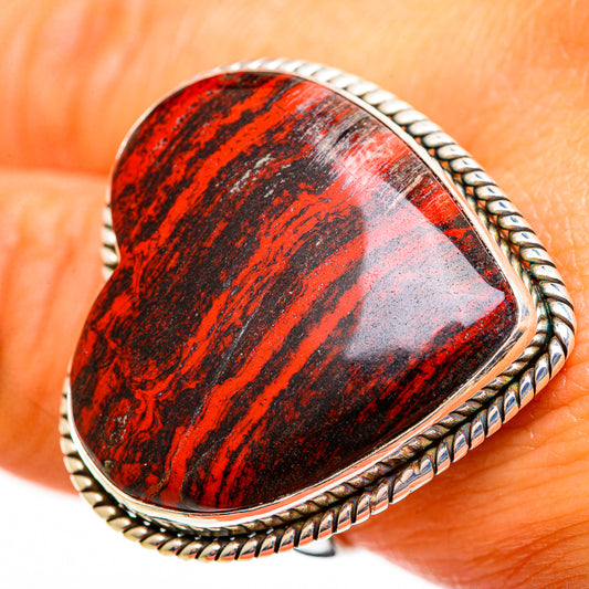 Red Jasper Rings handcrafted by Ana Silver Co - RING111277