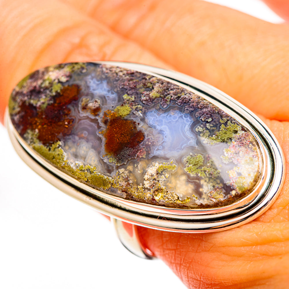 Plume Agate Rings handcrafted by Ana Silver Co - RING111279