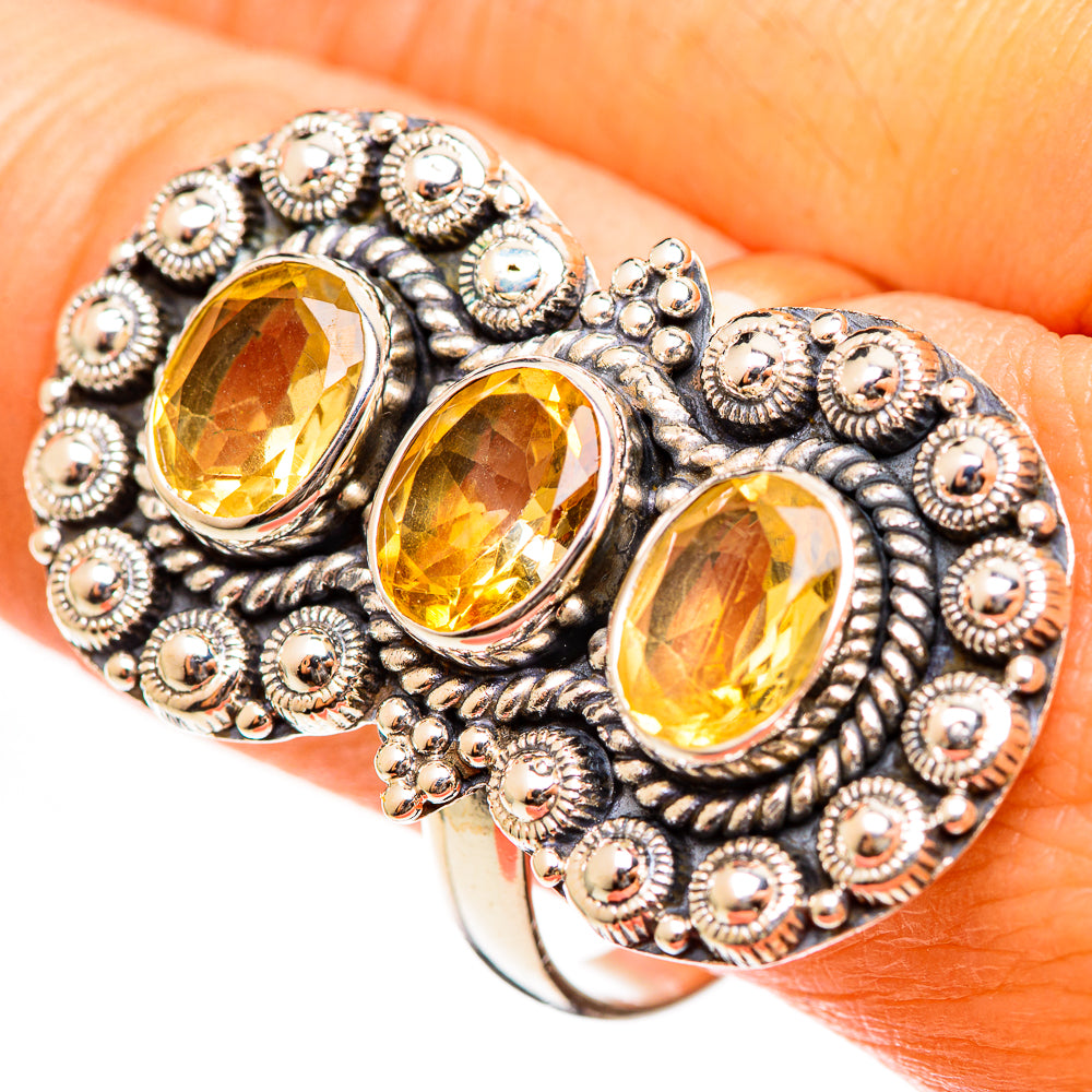 Citrine Rings handcrafted by Ana Silver Co - RING111282