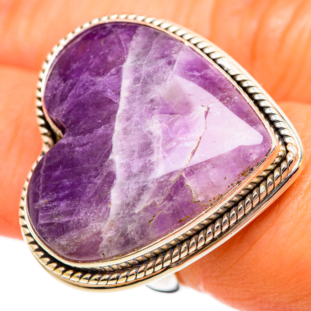 Chevron Amethyst Rings handcrafted by Ana Silver Co - RING111291