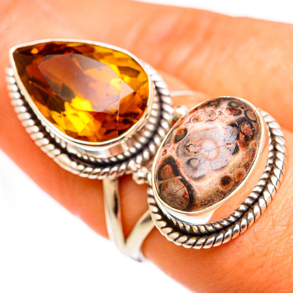 Leopard Skin Jasper Rings handcrafted by Ana Silver Co - RING111301