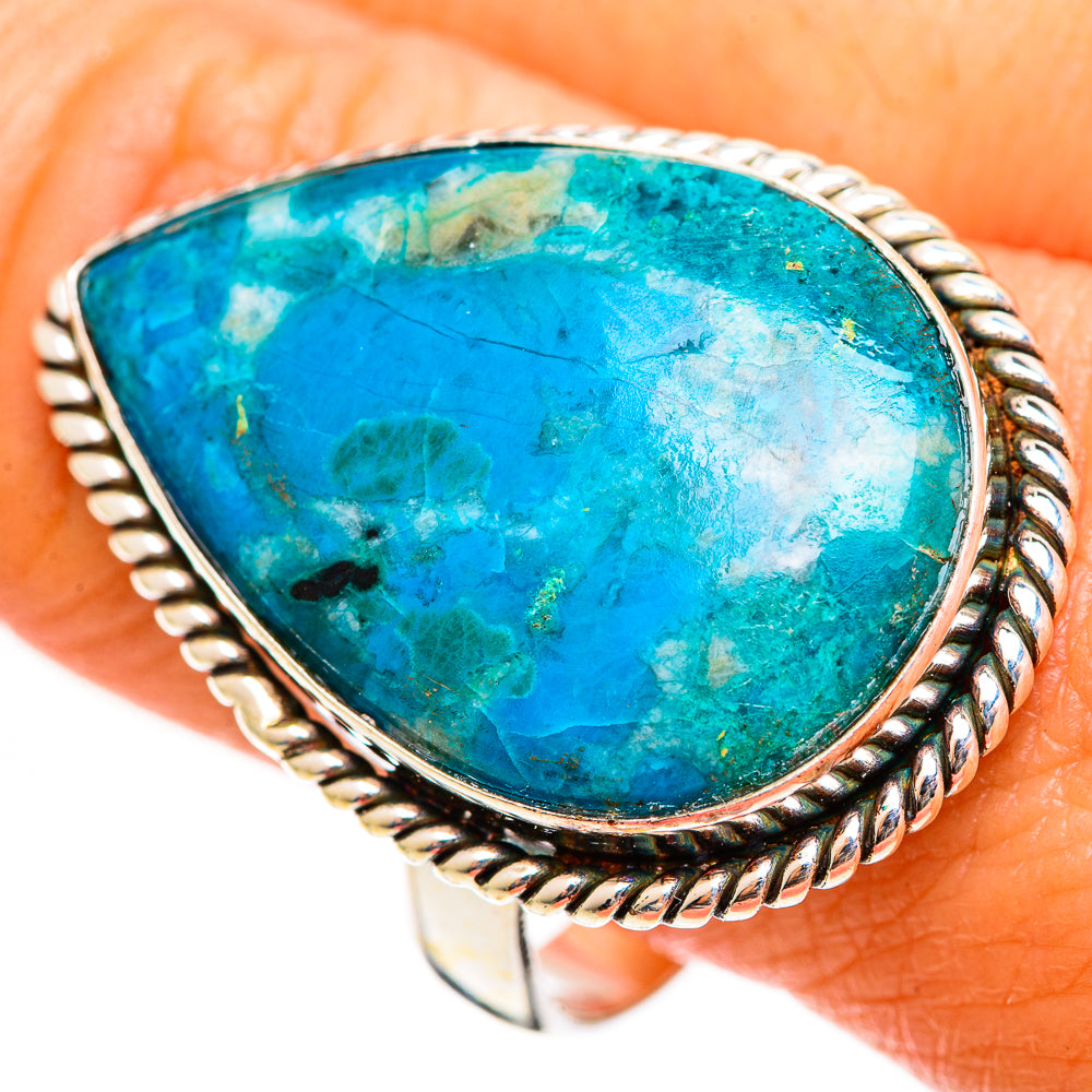 Chrysocolla Rings handcrafted by Ana Silver Co - RING111315