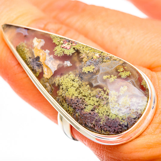 Plume Agate Rings handcrafted by Ana Silver Co - RING111324
