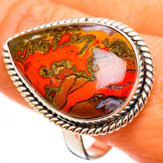 Moroccan Agate Rings handcrafted by Ana Silver Co - RING111326