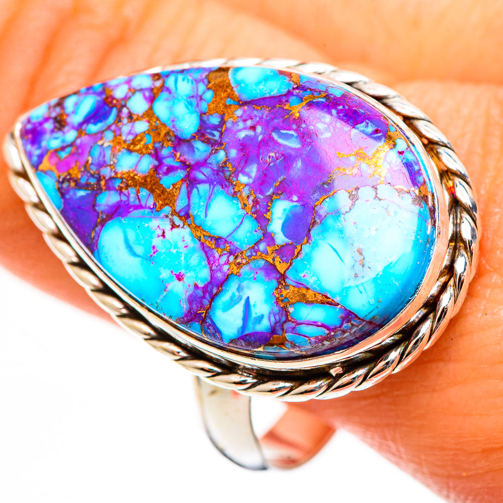 Purple Copper Turquoise Rings handcrafted by Ana Silver Co - RING111340