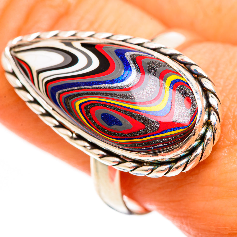 Fordite Rings handcrafted by Ana Silver Co - RING111347