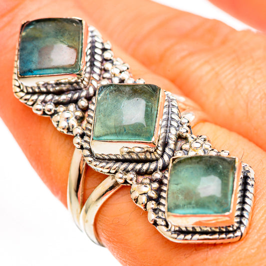 Green Fluorite Rings handcrafted by Ana Silver Co - RING111350