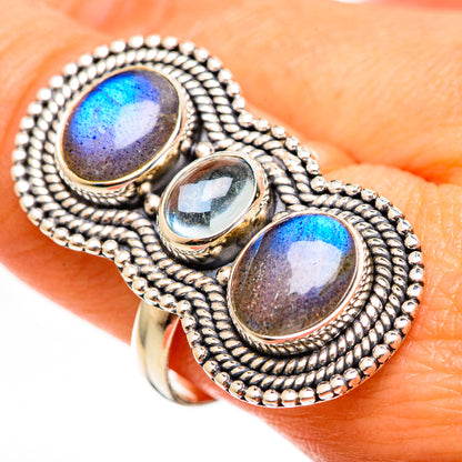 Labradorite Rings handcrafted by Ana Silver Co - RING111654