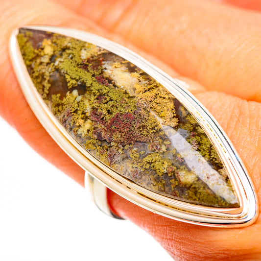 Plume Agate Rings handcrafted by Ana Silver Co - RING111656