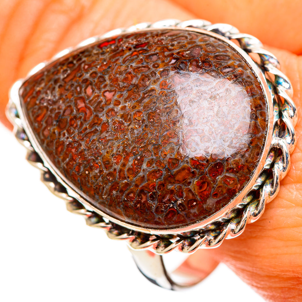 Dinosaur Bone Rings handcrafted by Ana Silver Co - RING111663