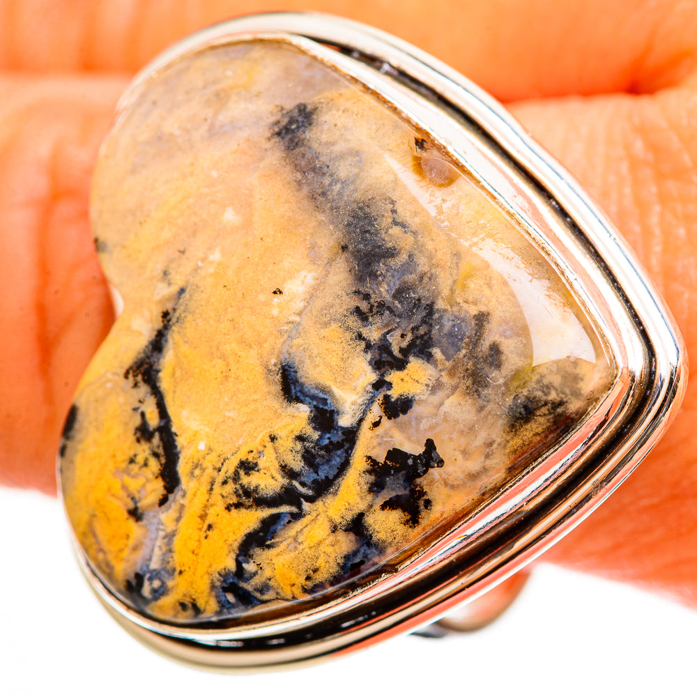 Plume Agate Rings handcrafted by Ana Silver Co - RING111668