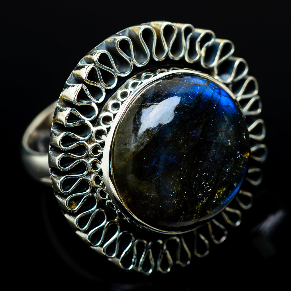 Labradorite Rings handcrafted by Ana Silver Co - RING11167