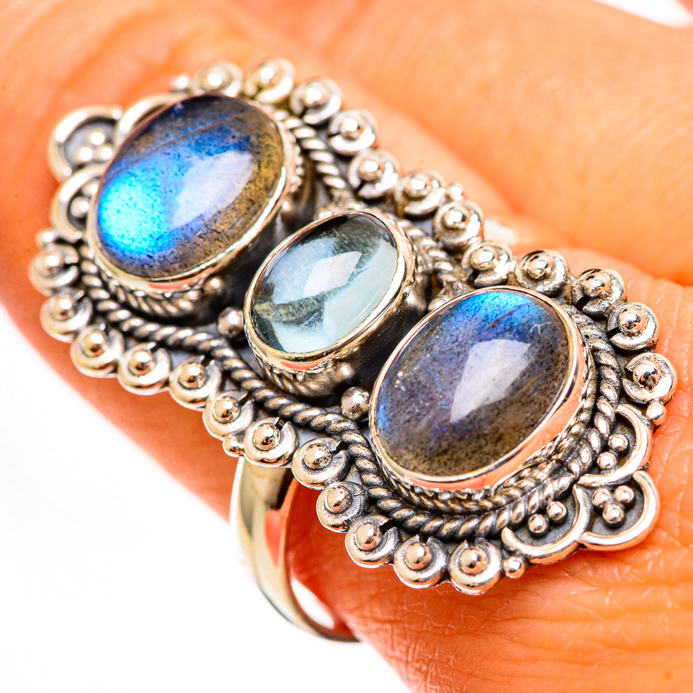 Labradorite Rings handcrafted by Ana Silver Co - RING111691