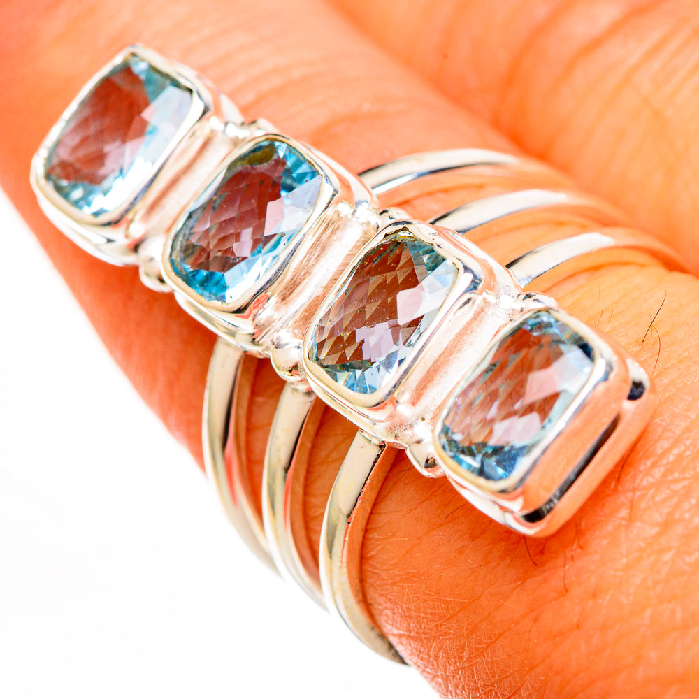 Blue Topaz Rings handcrafted by Ana Silver Co - RING111693