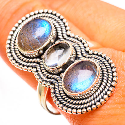 Labradorite Rings handcrafted by Ana Silver Co - RING111695