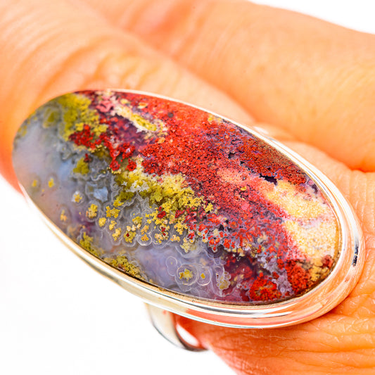 Plume Agate Rings handcrafted by Ana Silver Co - RING111705