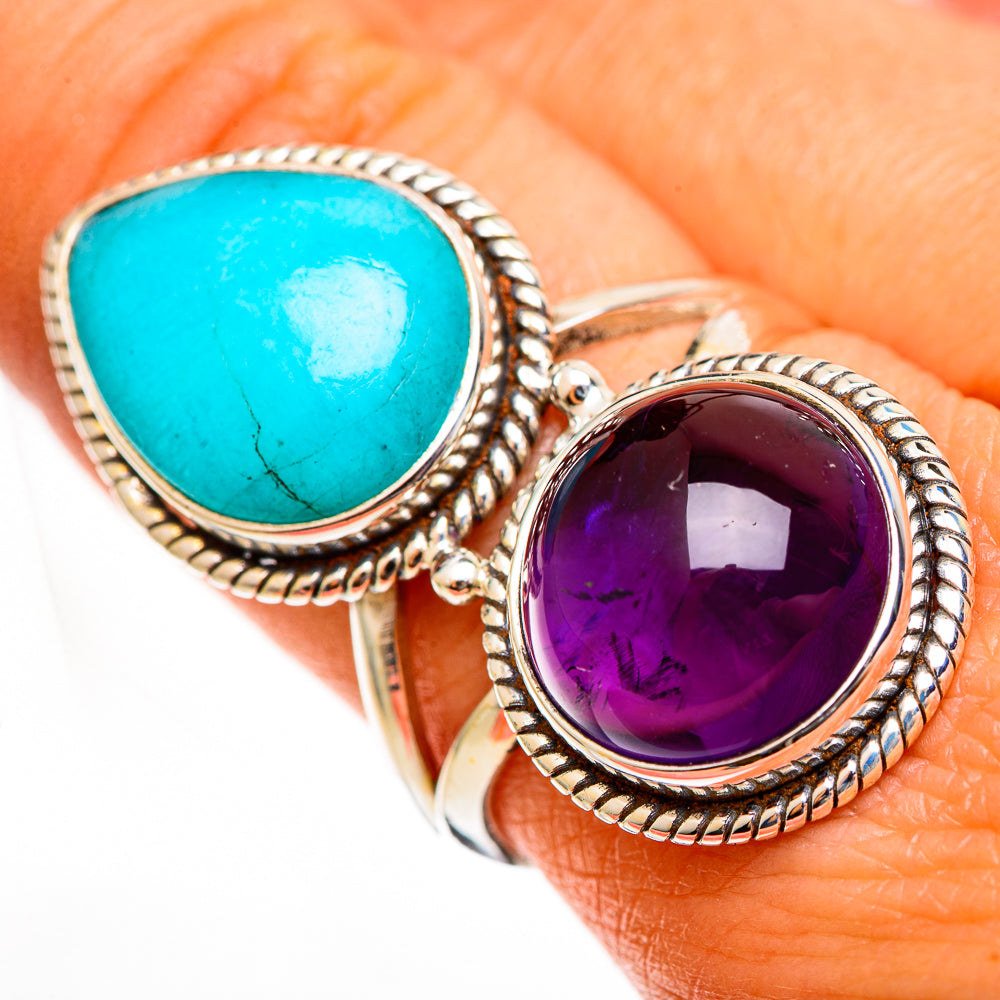 Peruvian Amazonite Rings handcrafted by Ana Silver Co - RING111725