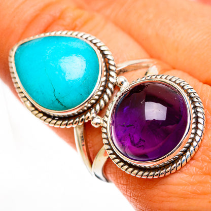 Peruvian Amazonite Rings handcrafted by Ana Silver Co - RING111725