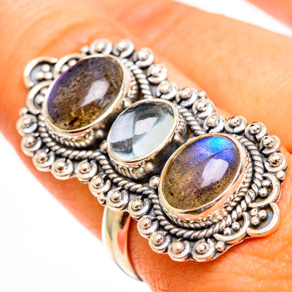 Labradorite Rings handcrafted by Ana Silver Co - RING111734