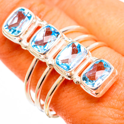 Blue Topaz Rings handcrafted by Ana Silver Co - RING111737
