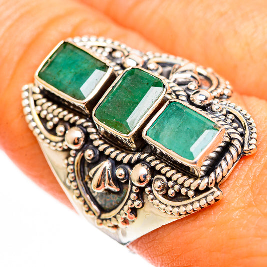 Emerald Rings handcrafted by Ana Silver Co - RING111740