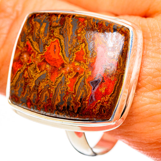 Moroccan Agate Rings handcrafted by Ana Silver Co - RING111742