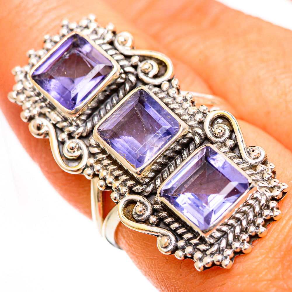 Violet Spinel Rings handcrafted by Ana Silver Co - RING111751