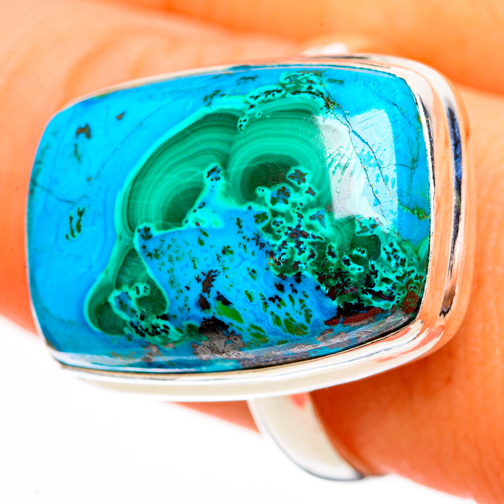 Malachite In Chrysocolla Rings handcrafted by Ana Silver Co - RING111754