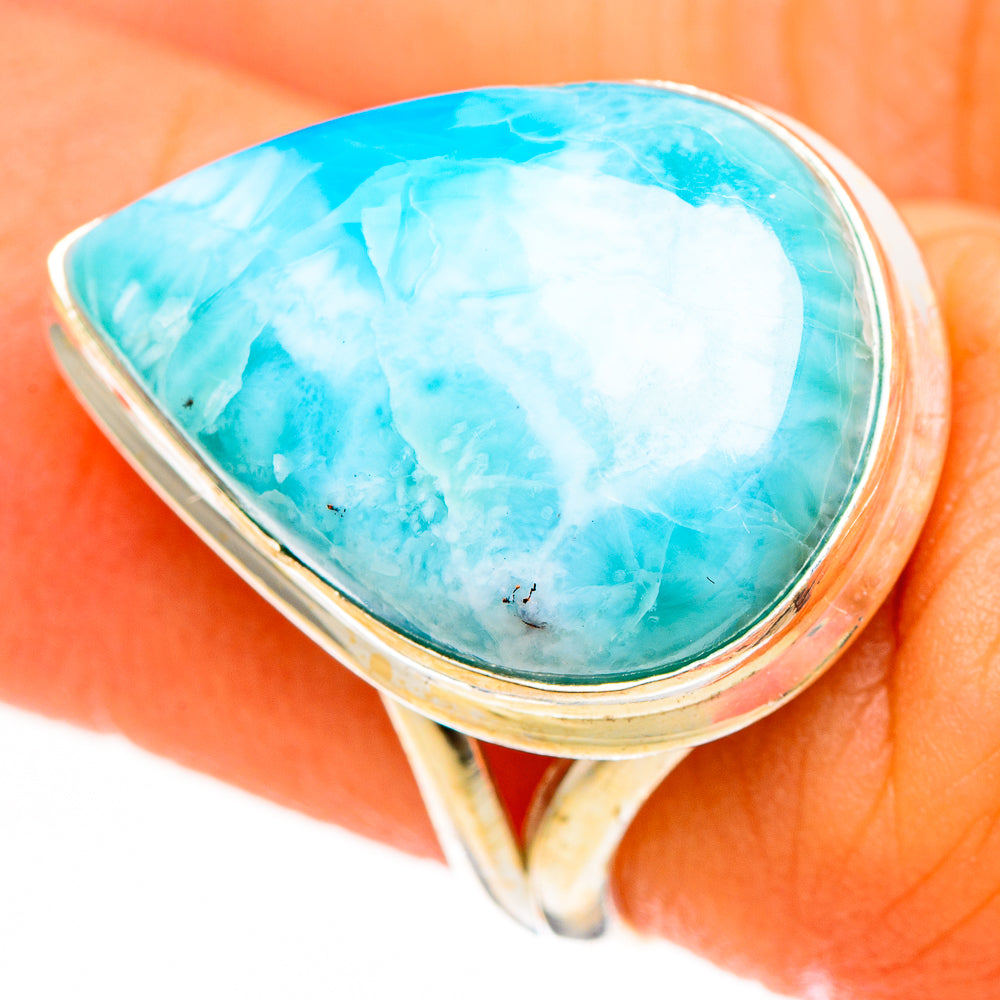 Larimar Rings handcrafted by Ana Silver Co - RING111755