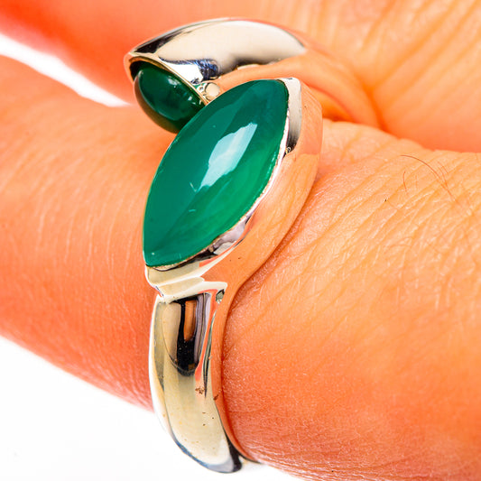 Green Onyx Rings handcrafted by Ana Silver Co - RING111759