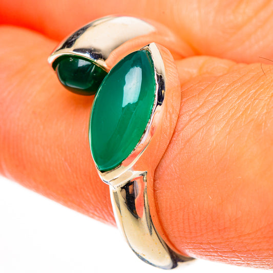 Green Onyx Rings handcrafted by Ana Silver Co - RING111789