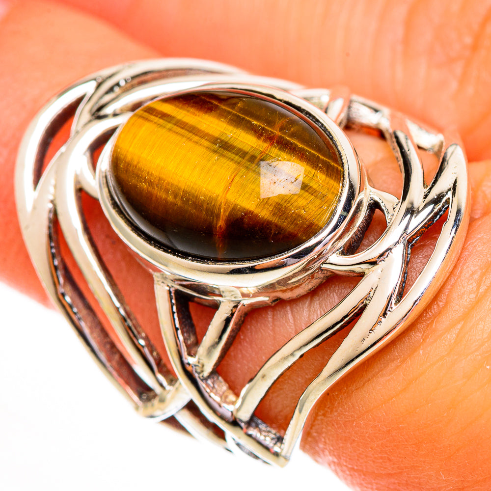 Tiger Eye Rings handcrafted by Ana Silver Co - RING111792