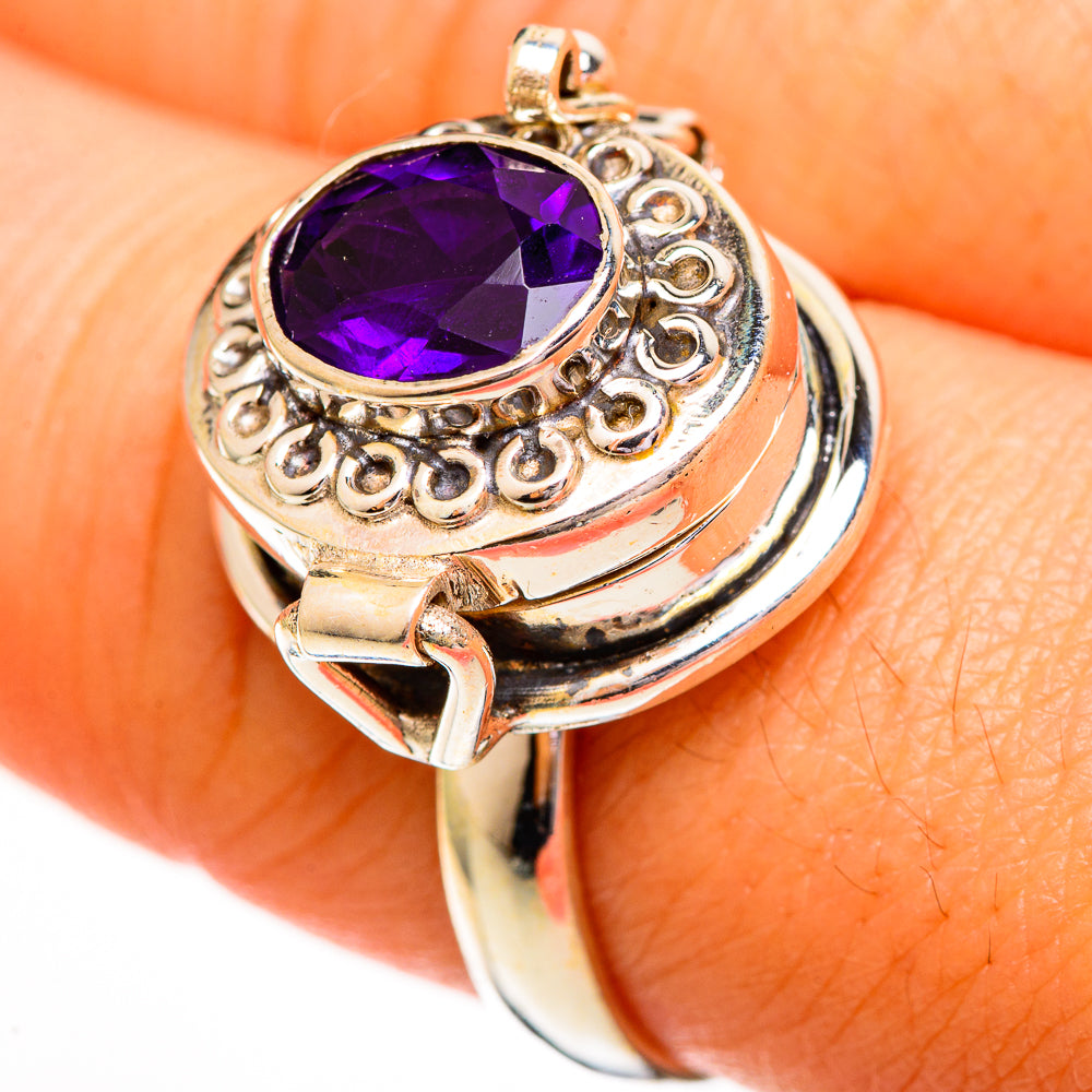 African Amethyst Rings handcrafted by Ana Silver Co - RING111799