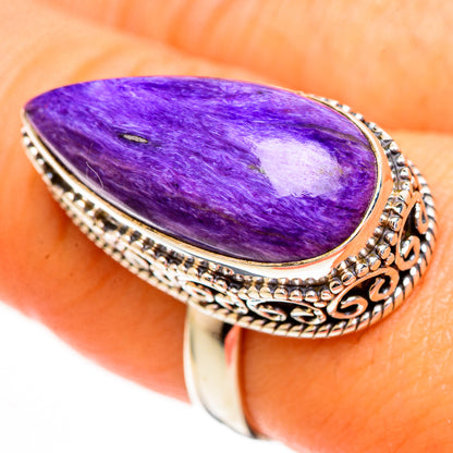 Charoite Rings handcrafted by Ana Silver Co - RING111800