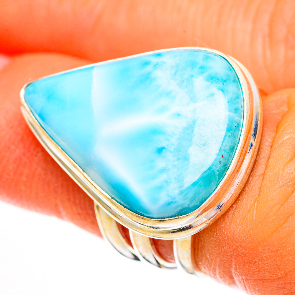 Larimar Rings handcrafted by Ana Silver Co - RING111813