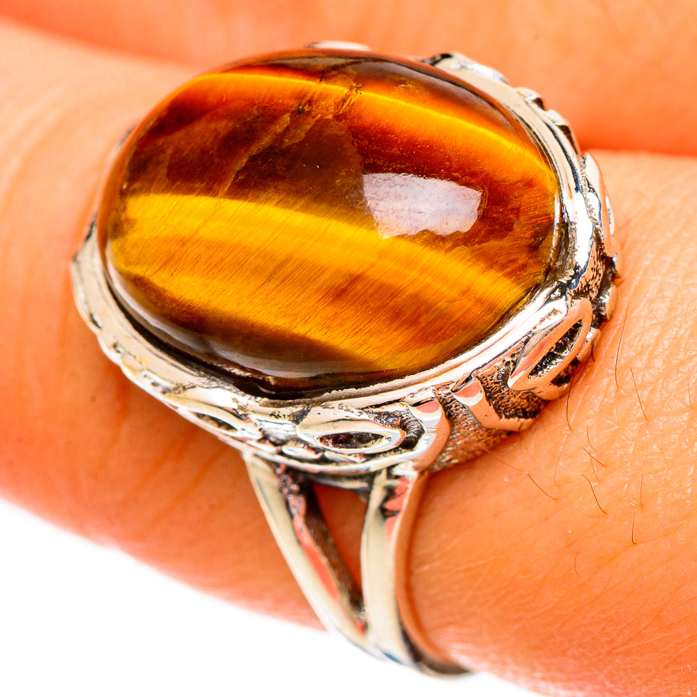 Tiger Eye Rings handcrafted by Ana Silver Co - RING111821