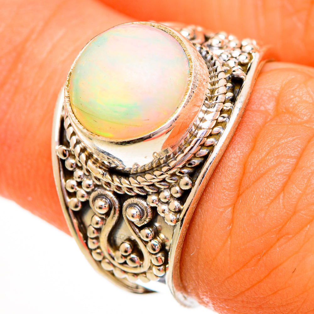Ethiopian Opal Rings handcrafted by Ana Silver Co - RING111840