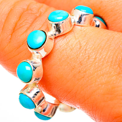 Sleeping Beauty Turquoise Rings handcrafted by Ana Silver Co - RING111843